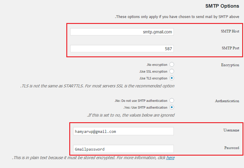 SMTP option - ارسال ایمیل در لوکال هاست