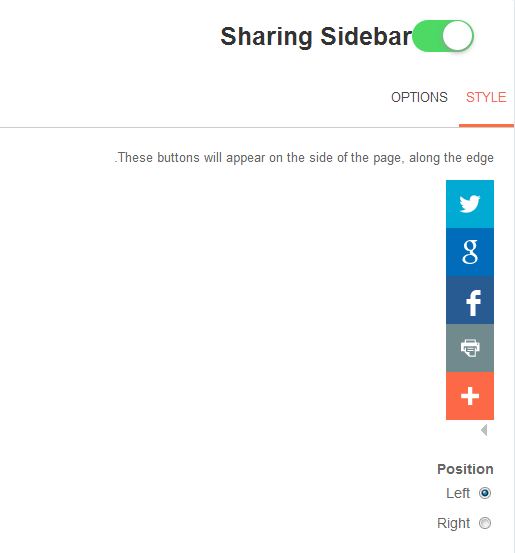 sharing sidebar-دکمه اشتراک گذاری در وردپرس