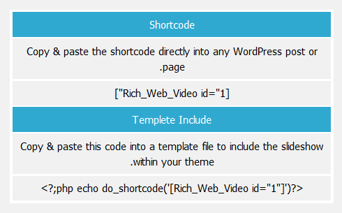 shortcode-اسلایدر ویدئویی در وردپرس
