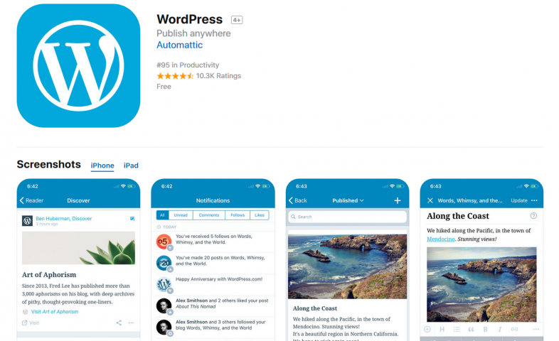 wordpress for iOS-مدیریت هوشمند کسب‌و‌کار اینترنتی