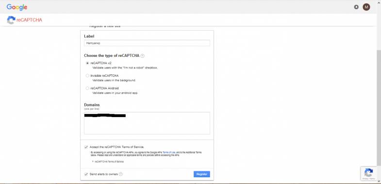 Google Captcha 2-کد امنیتی گوگل در وردپرس